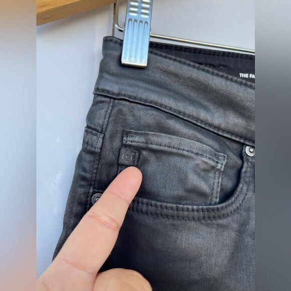 A.G. Adriano Goldshmied Farrah Black skinny Ankle Side Lace leather Jeans 28 R - Picture 9 of 17